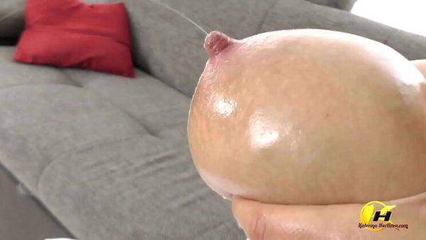 Blonde MILF Katerina Hartlova Milks Her Big Tits in Wedding Dress & Strap-On Fun - xxxfiles.com on v0d.com