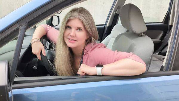 Hot Math Teacher Ginger Gives You a Blowjob in the Car - POV Creampie & Footjob - veryfreeporn.com on v0d.com