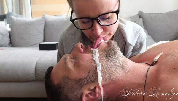 Stepmom Melissa Annaliya Swaps Cum With Stepson - Deep Throat & Cum Kiss - veryfreeporn.com on v0d.com
