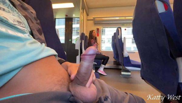 Teen Katty West Sucks Stranger's Dick on Train - Public Blowjob - xxxfiles.com on v0d.com