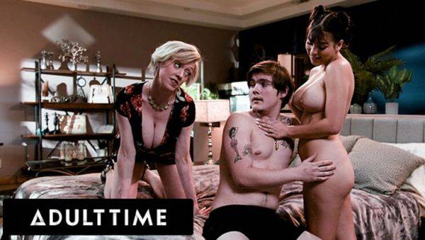 StepMILF Dee Williams Shows Stepson How to Fuck Hard in Anal Threesome with GF Lilith Grace - xxxfiles.com on v0d.com