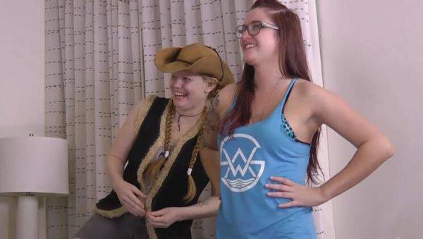 Hot Lesbian Strip Game: Julie & Sassy Get Tied Up & Wild - porntry.com on v0d.com