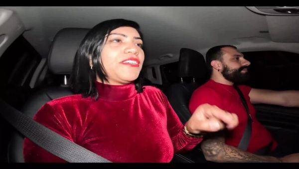 Hot Wife Takes Raw Cock in Car - Nicoly Mattos Fucked Hard by Husband - porntry.com on v0d.com