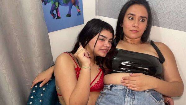Step Sisters Get Horny Watching Movie - Wild Threesome with Big Booty Latinas & Big Cock - PART 1 - xxxfiles.com on v0d.com