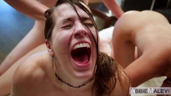 Good Girls Love Rough Sex - Abbie Maley & LaSirena69 Wild Threesome with Stepbrother - porntry.com on v0d.com