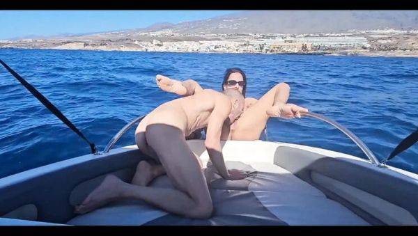 Brunette Mature Gets Hard Fuck on Boat - Luca Ferrero Creampie - xxxfiles.com on v0d.com