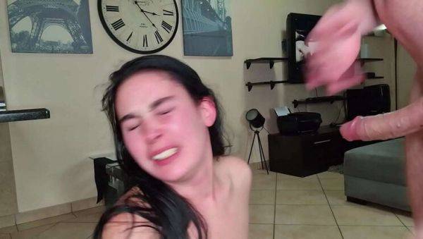 Rough Face Fuck & Cum in Mouth - Humiliated Slut Gets Spit & Slapped by Domslutfucker - porntry.com on v0d.com