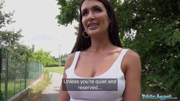 Princess Jas shows off her big Asian tits in public sex for cash - porntry.com - Britain on v0d.com