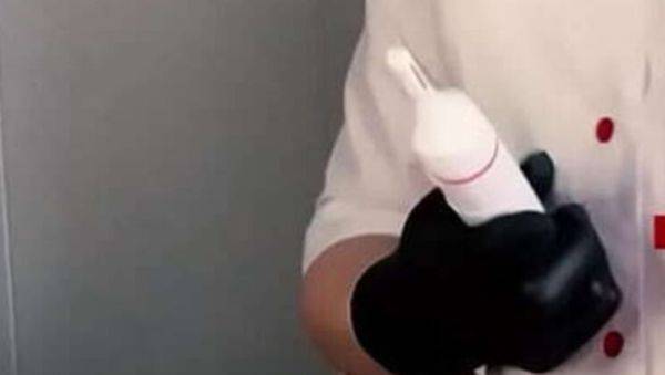 Blonde MILF Nurse SugarNadya Makes Client Cum Hard with Gloved Handjob - English Subs - porntry.com - Britain on v0d.com