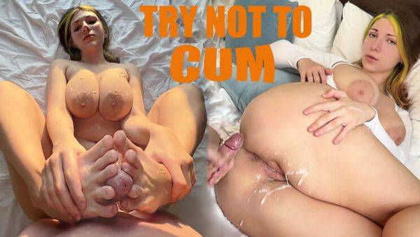 Try Not to Cum Challenge - Hottest Russian Teen with Big Tits & Massive Cumshots - porntry.com - Russia on v0d.com