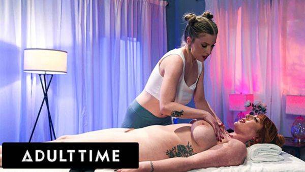 Busty MILF Lauren Phillips Gets Full Body Lesbian Massage From Hot Masseuse Octavia Red - veryfreeporn.com on v0d.com