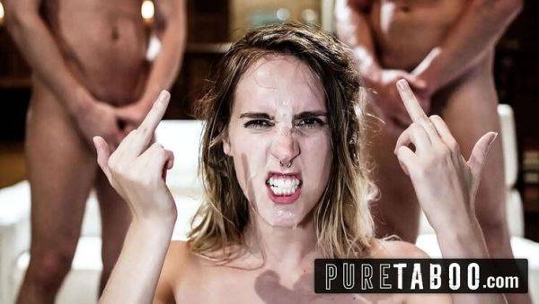 Petite Teen Cadence Lux Gets DP'd by 2 Random Guys After BF Fight - Rough Threesome & Deepthroat - porntry.com on v0d.com