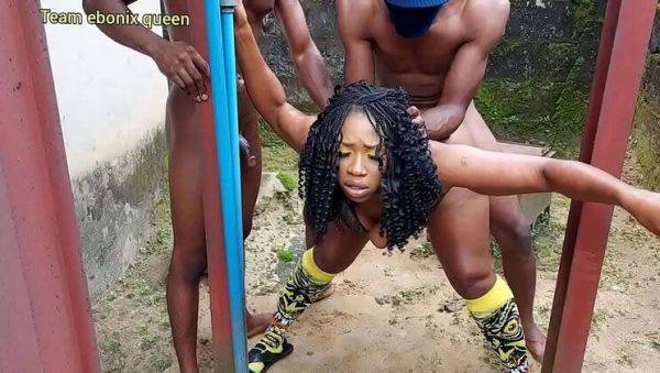 Big Ass Step Mom Gets Double BBC Behind The House - Outdoor Doggystyle Fuck - porntry.com on v0d.com