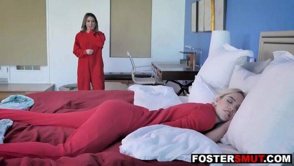 Blonde MILF Kat Dior seduces her young stepdaughter in hot lesbian taboo sex - xxxfiles.com on v0d.com