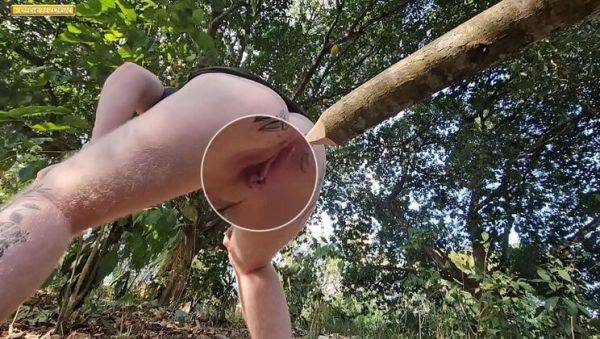Lorrany Exotica Spreads Tight Pussy in Woods - First Time Public Sex & Pee - porntry.com on v0d.com