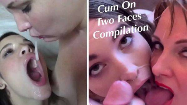 Amateur Facial Compilation: Two Girls Suck, Swap & Swallow Cum - veryfreeporn.com on v0d.com