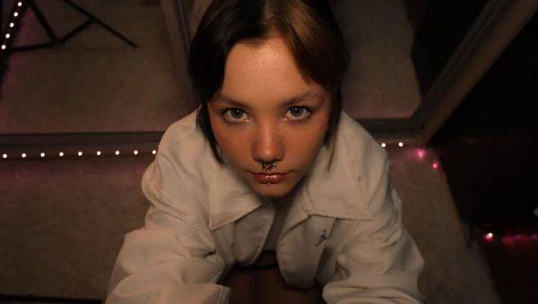 Amateur Teen Brunette Blowjob with Cum in Mouth - Body_Lyric Homemade POV - porntry.com on v0d.com