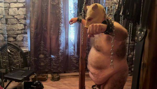 Domina Satana Dominates Piggy with Sensual BDSM Play in Dungeon - porntry.com - Britain on v0d.com