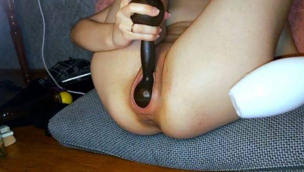 Huge Dumbbell & Pin Inside: Extreme Anal Fisting & BDSM with MaksDana33 - porntry.com on v0d.com