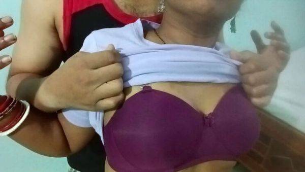 Desi Indian Girlfriend Sonia Hot Sex in Tshirt and Shorts - Romantic Blowjob and Fucking with Boyfriend - xxxfiles.com - India on v0d.com