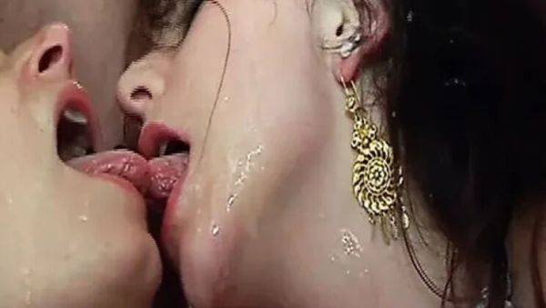 French Amateur Threesome DP Orgy with Nathalie Vanadis and Rick Angel - Hot Brunette Takes Massive Facial Cumshots - xxxfiles.com - France on v0d.com