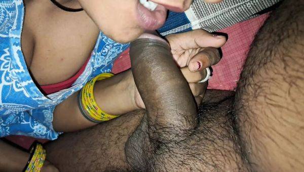 Indian Wife Gives Amazing Blowjob - Deep Throat Sucking & Cum in Mouth - veryfreeporn.com - India on v0d.com