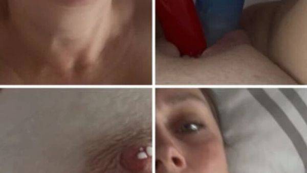 Saskialove87 German Amateur MILF Double Dildo & Vibrator Solo Masturbation Orgasm - veryfreeporn.com - Germany on v0d.com