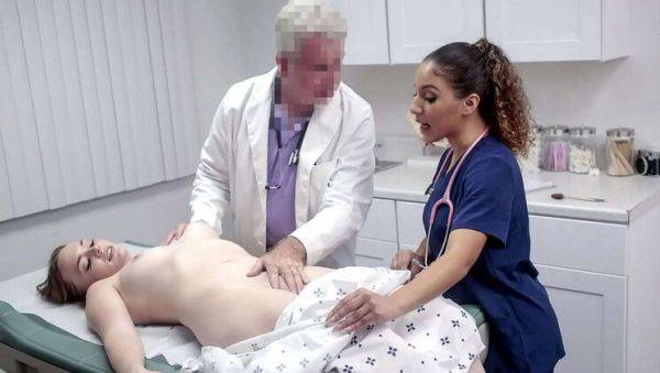 Horny Teen Patient Samantha Reigns Fingered by Doctor Jay Crew & Nurse Liv Revamped in Clinic Threesome - xxxfiles.com on v0d.com
