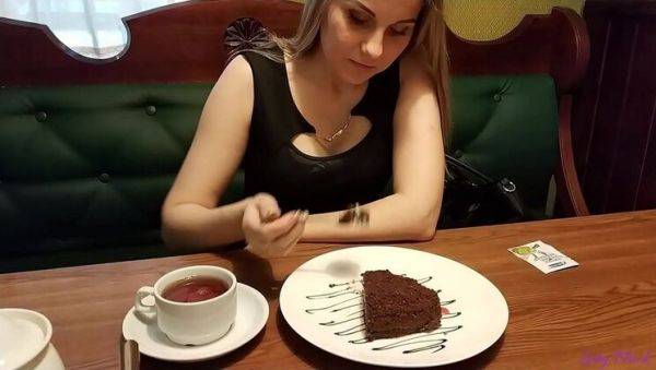 Hot Blonde Letty Black Gets Remote Vibrator Orgasm in Public Restaurant - Russian Amateur Fun - xxxfiles.com - Russia on v0d.com