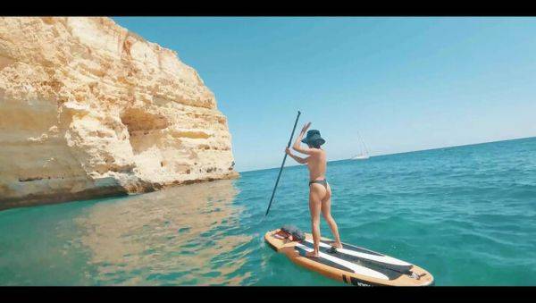 DaringKiara Fucks Stand-Up Paddle Board in Ocean - Big Tits MILF Solo Beach Comedy - xxxfiles.com - Portugal on v0d.com