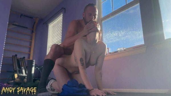 Andy Savage Covers Ellie Diego's Face in Cum and Keeps Fucking Her Hard Doggystyle - porntry.com on v0d.com