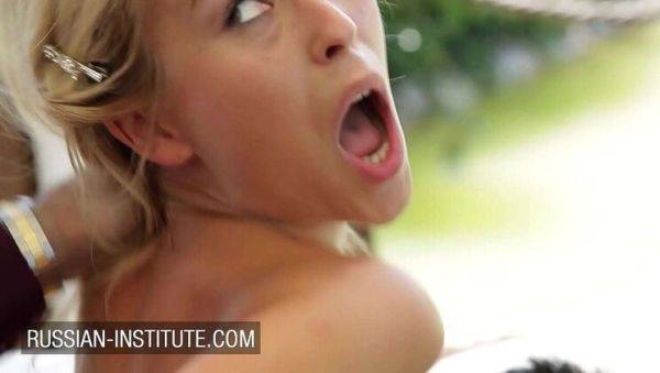 Lola Reve French Blonde Teen Outdoor Threesome Anal DP - porntry.com - Russia - France on v0d.com