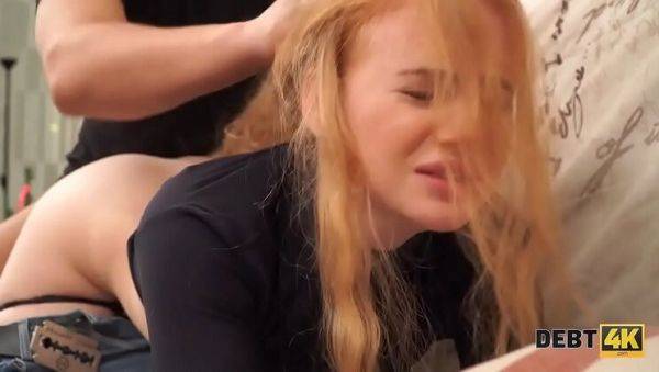 Nick Whitehard fucks teen redhead Russian for debt in rough homemade POV sex - porntry.com - Russia on v0d.com