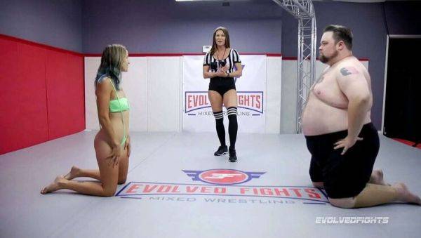 Stacey Daniels Blowjob & Rough Mixed Wrestling Sex Fight with Vinnie O'Neil - xxxfiles.com on v0d.com