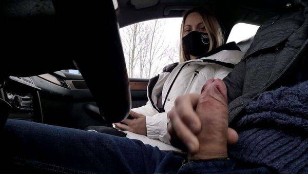 Amateur Blonde Surprised By Huge Cock Car Handjob & Public Flash - veryfreeporn.com on v0d.com