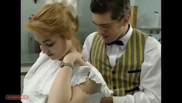 German Blonde Maid Vivienne Clash Seduced By Butler For Kitchen Fuck - porntry.com - Germany on v0d.com
