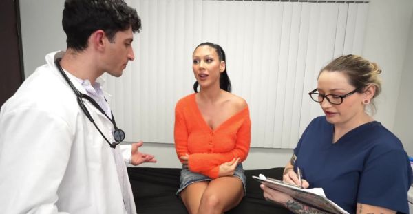 Hot brunette Queenie Sateen gets fucked by a doctor in hd - alphaporno.com on v0d.com