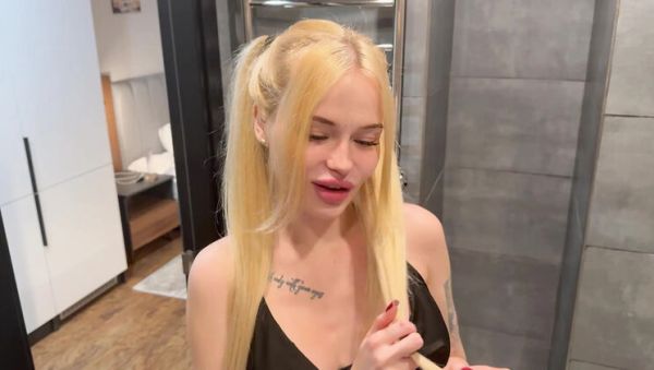 Stepbrother Love: VladaMais Blowjob & Cumshot on Big Tits - veryfreeporn.com - Russia - Poland on v0d.com