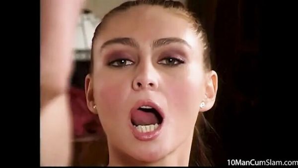 Alesha Bizart Gangbang Facial - 10 Man Cum Slam Bukkake Scene - veryfreeporn.com - Britain on v0d.com