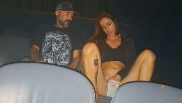 Amateur Redhead Wife Gets Fucked by Strangers in Porn Theater - Public Sex & Cumshot - porntry.com on v0d.com