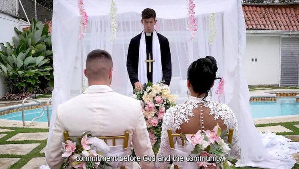 Mariana Martix Cheating Wife Fucks Priest on Wedding Day - Big Ass Latina Teen Doggy Style - porntry.com on v0d.com