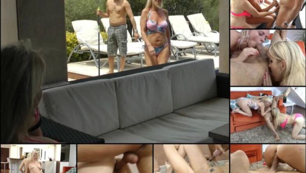 Poolboy fucks bored MILF and blonde in German threesome - amateur hardcore blowjob & facial cumshot - veryfreeporn.com - Germany on v0d.com