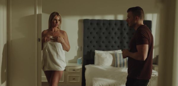 Rachael Cavalli gets her fake boobs covered with cum - alphaporno.com on v0d.com