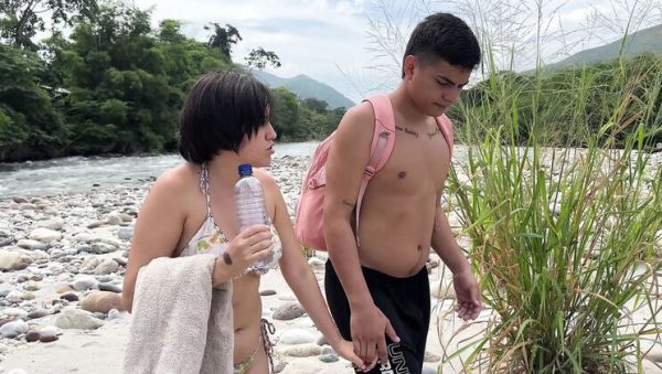 Stranded on Island! Manuela Alvarez Outdoor Sex with Boyfriend - Big Tits Latina Gets Juicy Milk in Pussy - porntry.com - Spain - India - Colombia on v0d.com