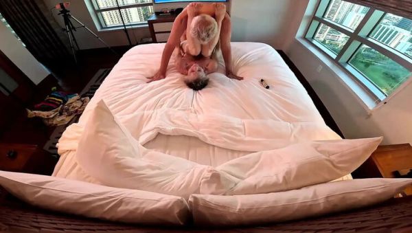 Amateur Petite European MILF Fucks Older Man in Gym & Hotel Bed - Hairy Snatch Missionary Breeding - veryfreeporn.com - Britain on v0d.com
