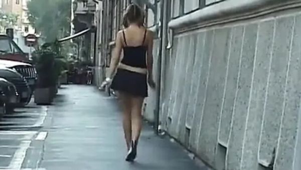 Rosella Conti Teen Flashes Pussy on Street Then Gets Tits Fucked & Creampied at Home - veryfreeporn.com - Italy on v0d.com