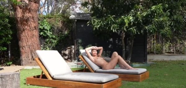 Super Slut Lily Phillips sunbathes NAKED in front of Step Brother - inxxx.com on v0d.com