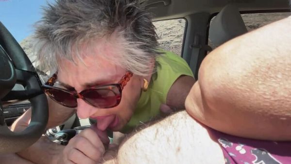 Car Blowjob in Hawaii - Hot Granny Gives Road Head on Oahu Beach - veryfreeporn.com - Britain on v0d.com
