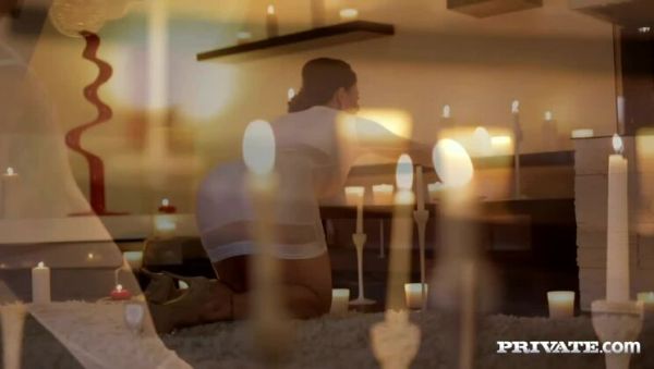 Billie Gets Laid by Two Men at the Same Time in a Candle Lit Room - veryfreeporn.com on v0d.com