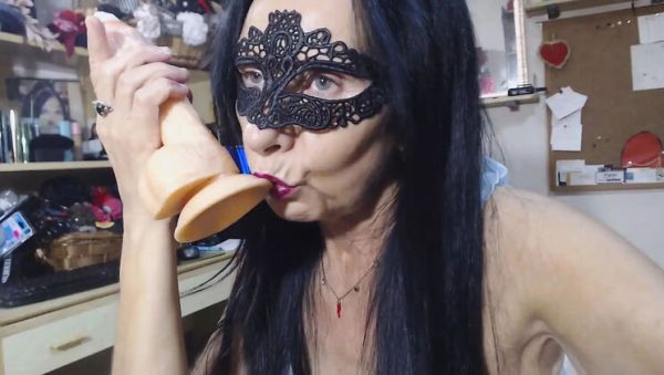 Brunette MILF in Stockings Fucks Herself with Dildo - Amateur Italian Solo - xxxfiles.com - Italy on v0d.com